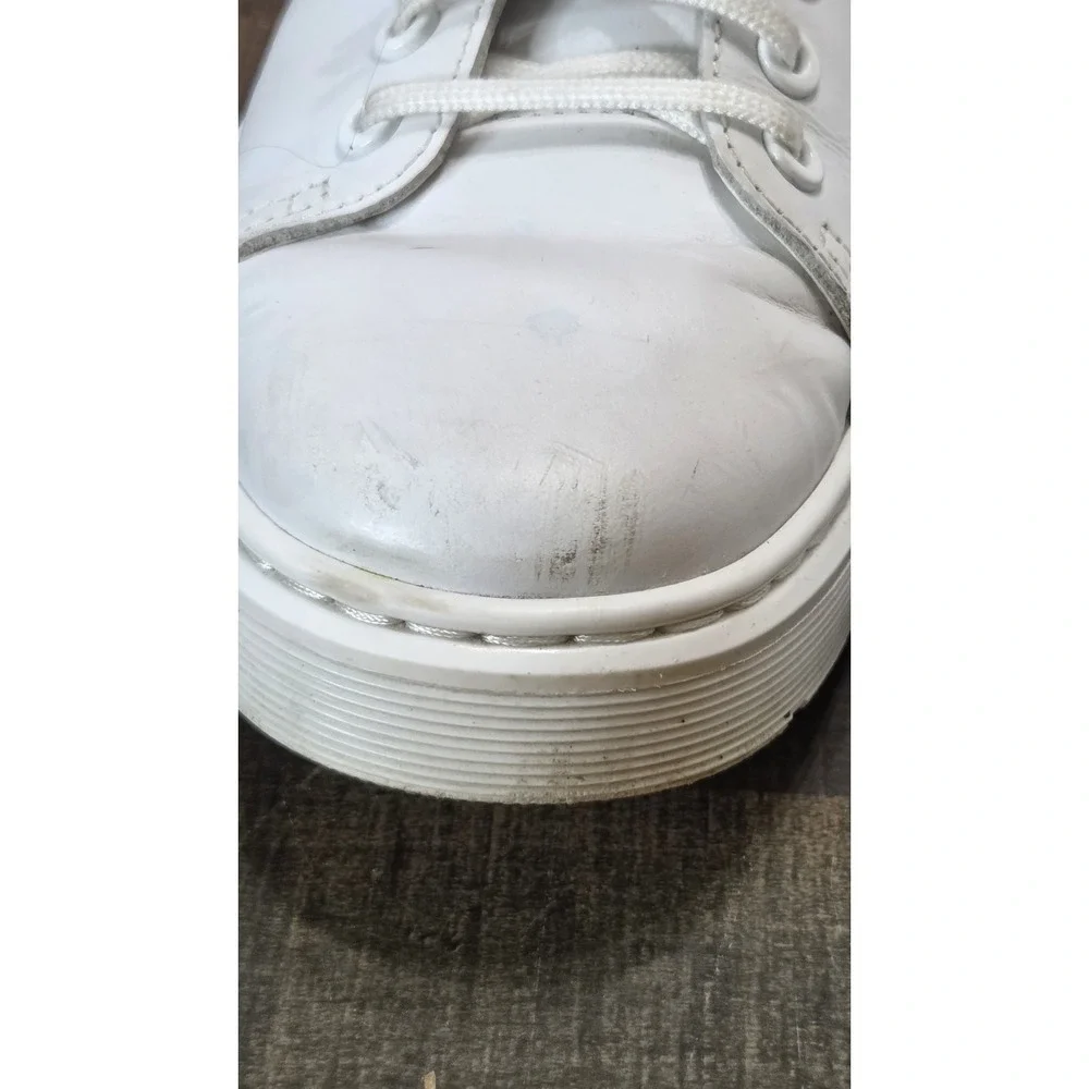 Dr Martens Dante Shoes M10/W11 White Leather Comfort Derby Low Chunky Sneaker